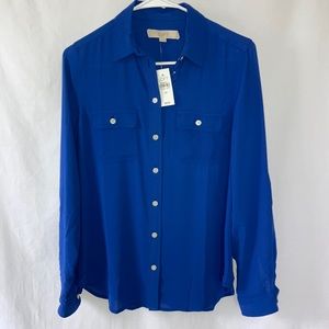 Cobalt blue Utility shirt by LOFT size XS
